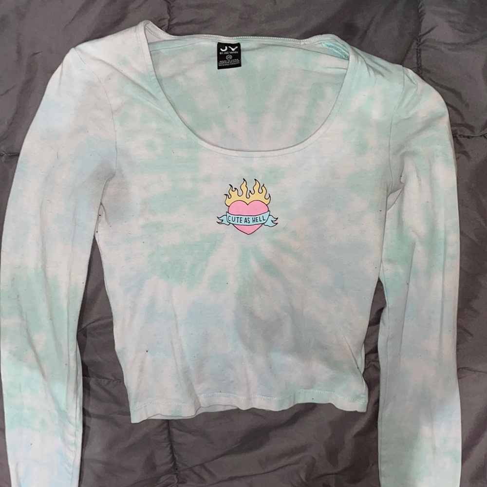 Green and White Tie-dye Love Sleeve